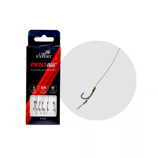 **Carp Expert** Pro Method Feeder Bas de ligne à pic d'appât 6 6pcs