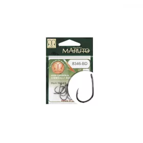   Maruto Hameçon 8346Bd Carp Hooks Barbed Forged T.D.E.10° Hc Nickel Noir 4