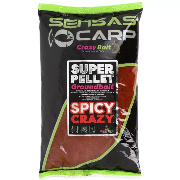 Sensas Super Pellet Spicy Crazy Amorce 1kg
