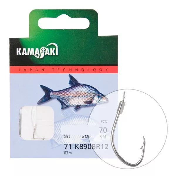 Kamasaki Carbone Hameçon K890Br Nr 10 Monté