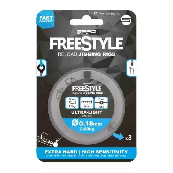 Spro FreeStyle Reload Jig Rig 0.35mm hameçon monté