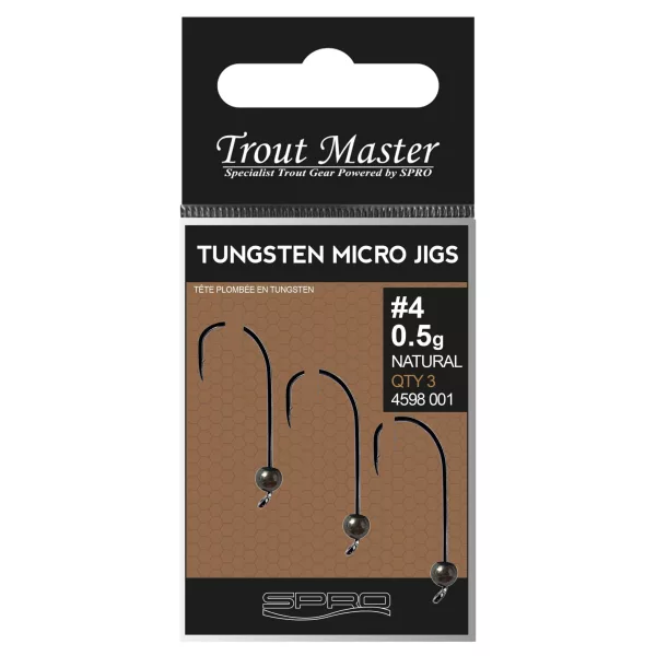 Spro Trout Master Tungsten Micro Jigs Natural 0,9g #6 tête de jig