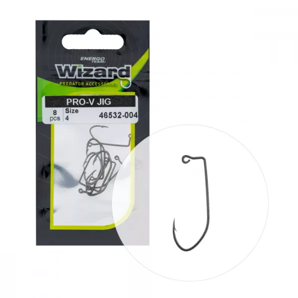 Wizard Pro-V Jig Barbelé à œillet 4 Hameçon offset spinning