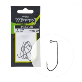   Wizard Pro-V Jig Barbelé à œillet 2/0 Hameçon offset spinning