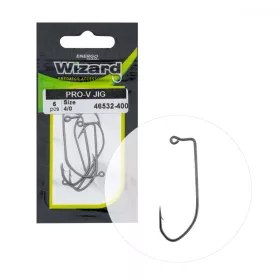   Wizard Pro-V Jig Barbelé à œillet 4/0 Hameçon offset spinning