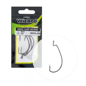   Wizard Wide Gap Worm À œillet et ardillon 3/0 Hameçon offset pour leurres souples