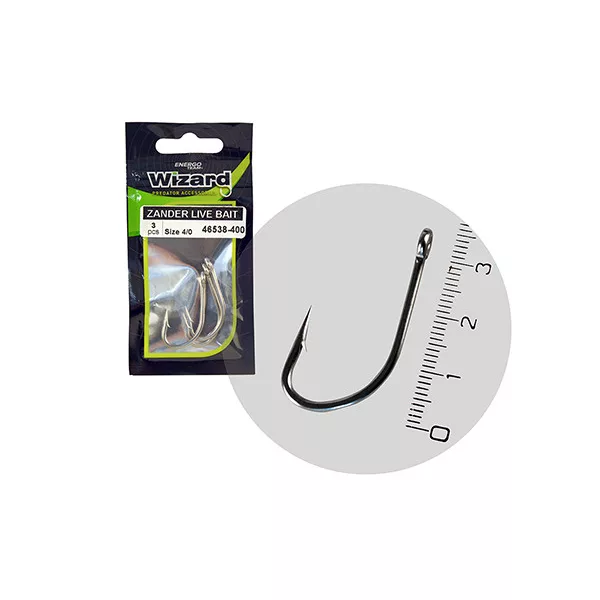 Wizard Zander Live Bait Pro À œillet et ardillon 6/0 Hameçon pour sandre
