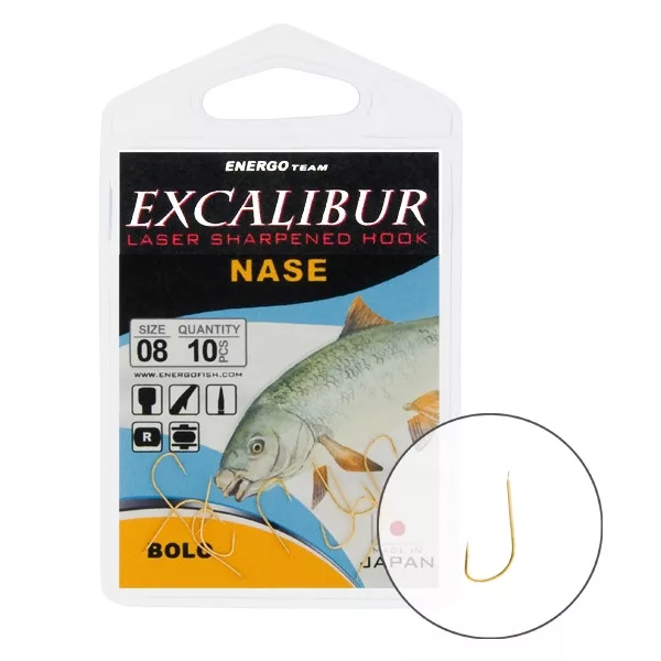 Excalibur Hameçon Nase Bolo Gold 8