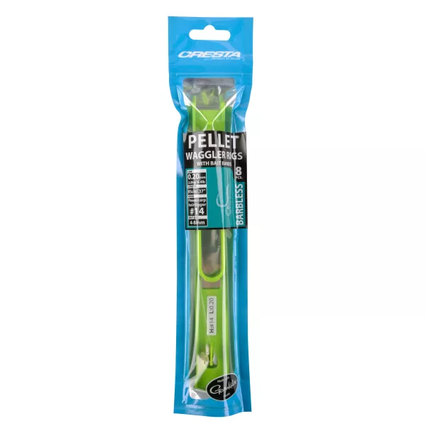 Cresta Pelletw Rigs + Band #14 - 0,2mm Barbless hameçon monté