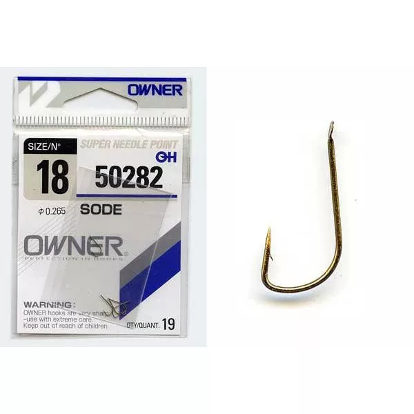 Owner Sode 50282 16 Szakállas, Lapkás Keszegező Horog 15db
