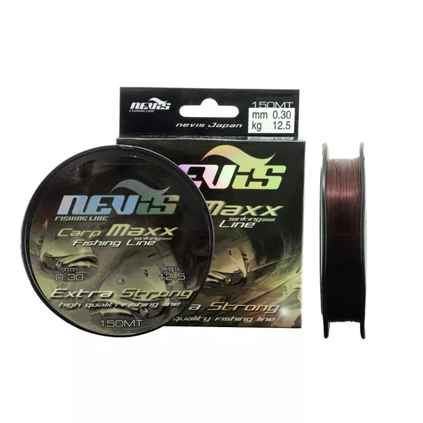 Nevis Carp Maxx 350m 0.30mm Monofil ligne principale-Marron