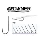 Owner 5100 1/0 Hameçon Simple Barbelé à Œillet Pour Sandre 6 pièces