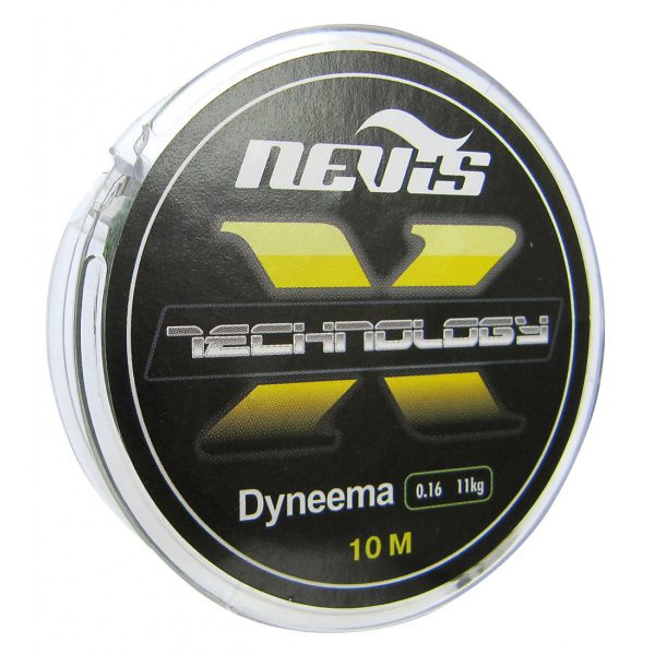 Nevis Technology 10m 0.14mm Bas de ligne tressé-Gris