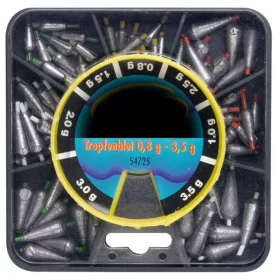   CHAMPION KIT DE PLOMBS GOUTTE III 1,5-6,0GR.35DB - Kit de plombs - Plomb goutte