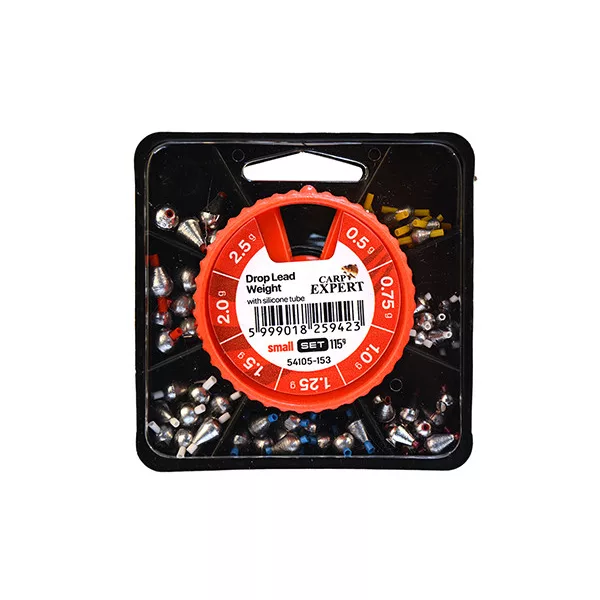 Carp Expert Petit 0,5-2,5gr Kit de plombs à olive avec insert 115gr