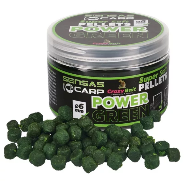 Sensas Super doux Power Vert 4mm Pellet d'hameçon 60gr
