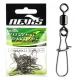 Nevis Émerillon baril avec clip taille 4 10 pièces