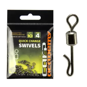 Carp Academy Emerillon Cylindrique + Agrafe 10 pces
