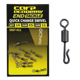   Carp Academy Clip rapide pour la pêche à la carpe avec émerillon taille 8 M 10 pièces