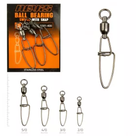   Nevis Emerillon à roulement à billes avec Agrafe 3/0 4 pces