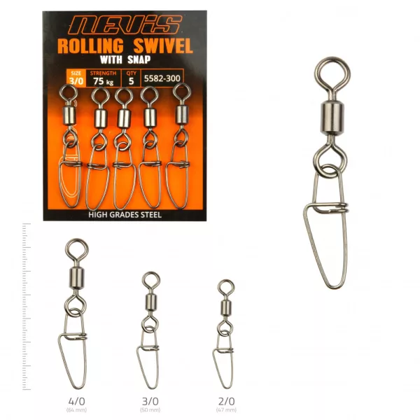 Nevis Extra Fort Émerillon avec clip de sécurité 2/0