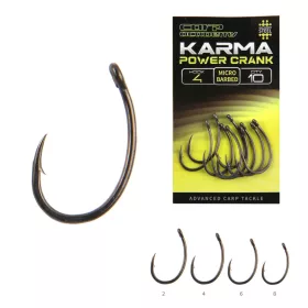   Carp Academy Karma Power Crank 4 Hameçon à œillet, Barbelé 10 pièces