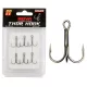 Reiva Treble Hook TR-19 Noir 10 6 pièces/paquet Hameçon triple barbé à œillet pour poissons carnassiers