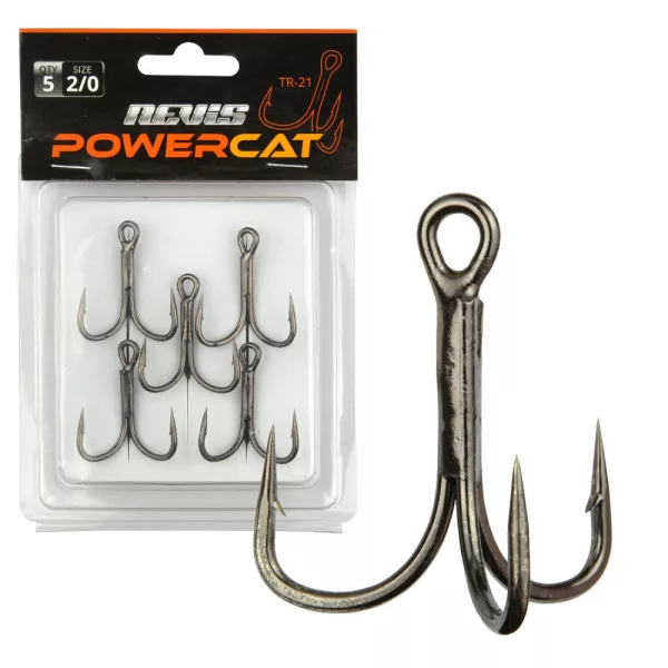 Reiva Treble Hook TR-19 Noir 12 6 pièces/paquet Hameçon triple barbé à œillet pour poissons carnassiers