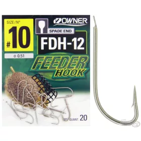Owner FDH-12 18 Hameçon feeder à palette, barbelé 20pc