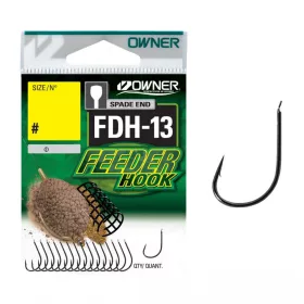 Owner FDH-13 16 Hameçon feeder à palette, barbelé 17pc