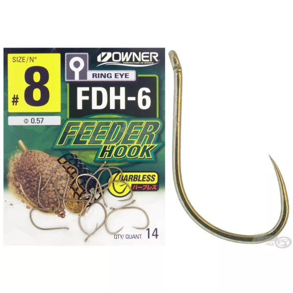 Owner FDH-6 14 hameçons feeder sans ardillon avec œillet 14pcs