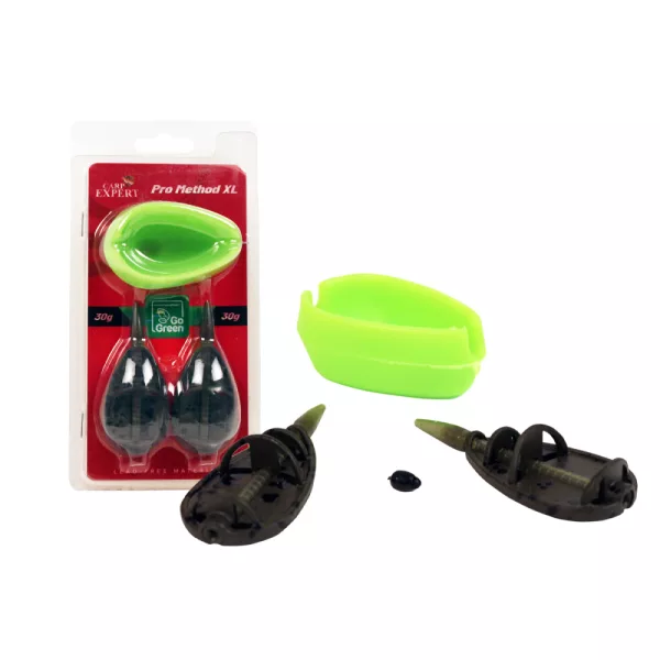 Carp Expert PRO Method XL Panier avec Chargeur Go Green 60 + 60g