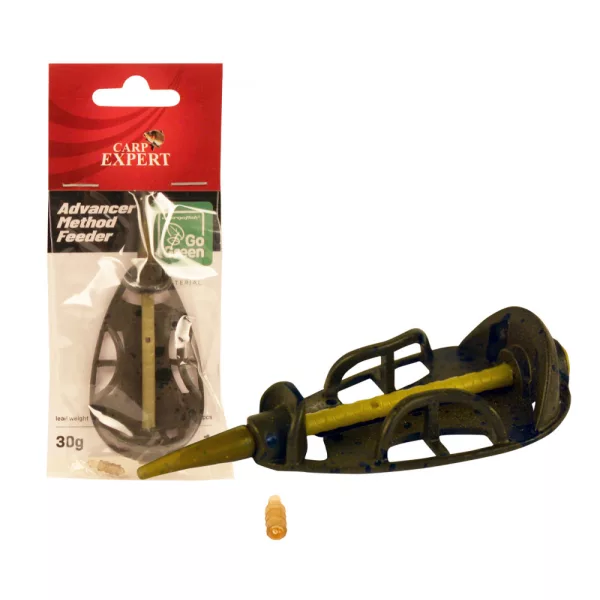 Carp Expert Advancer Method Feeder 30gr Go green Alliage de Zinc Panier Method