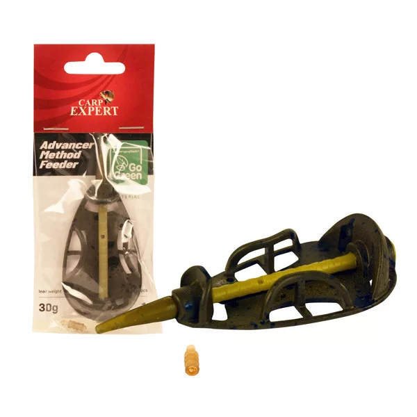 Carp Expert Advancer Method Feeder 50gr Go green Alliage de Zinc Panier Method