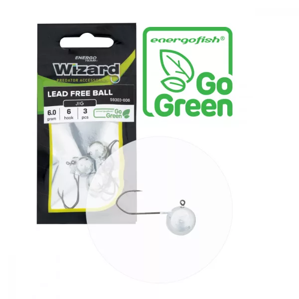 Tête de twister Wizard Go Green 3/0 8G 3Db/Cs