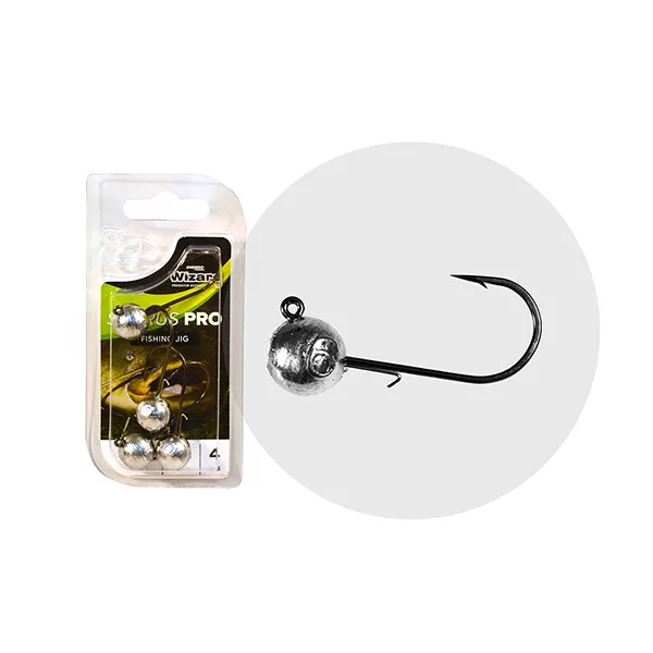 Wizard Silurus Pro 3/0 14gr Tête plombée Jig 4 pièces