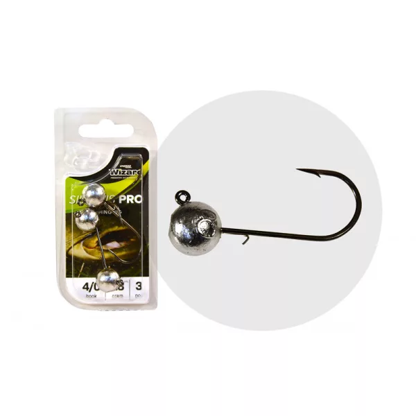 Wizard Silurus Pro 4/0 18gr Tête plombée Jig 3 pièces