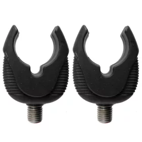   CARP ACADEMY Tête de support de canne en caoutchouc noire grande 2pcs/paquet Tête de support de canne