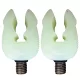 CARP ACADEMY Tête de support de canne en caoutchouc Fluo petite 2pcs/paquet. Tête de support de canne