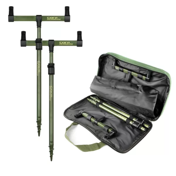 CARP ACADEMY Kit de support de canne Black Carp 2pcs 40-60cm/25cm Kit de Piquet