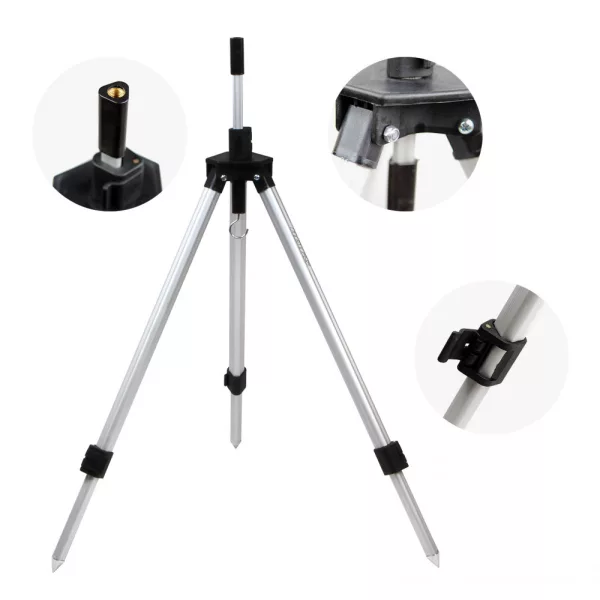 NEVIS Support de canne en aluminium /argent/ Trépied
