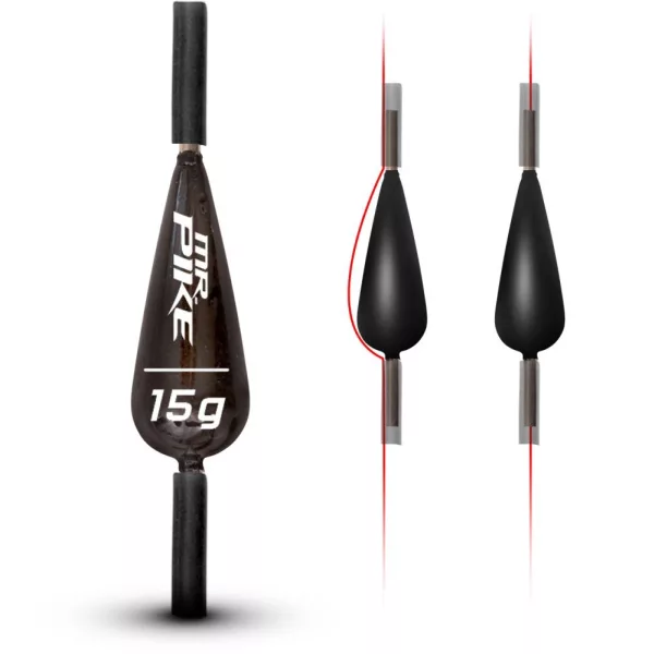10G Quantum Mr. Pike Poids coulissant sans plomb Noir 3 pièces