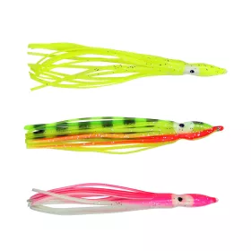 Nevis Teaser Poulpe 15cm Leurre en Plastique 3 pièces