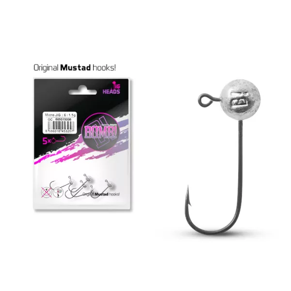 Delphin BOMB! Tête Micro JIG 1/0 - 7,5gr - 5pc