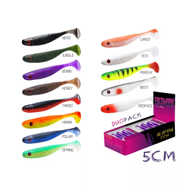 Delphin Rippa Leurres Souples Redface 5cm 5pcs