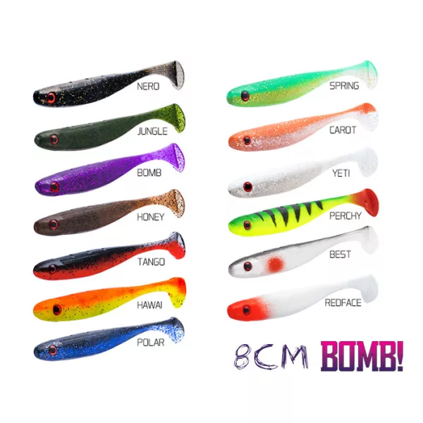 Delphin Rippa Leurres Souples Bomb 8cm 5pcs