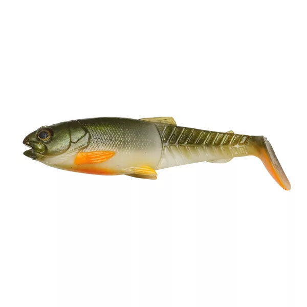 Savage Gear Craft Cannibal Paddletail Leurre souple 12,5cm 20gr Olive pearl Hot orange