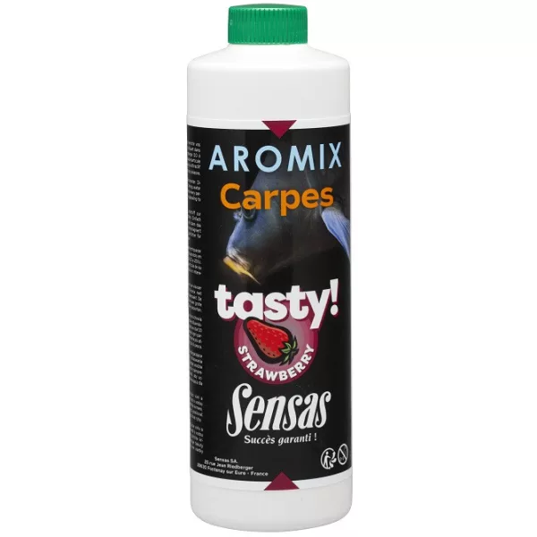 Sensas Aromix Carpe Savoureuse Fraise Attracteur Liquide 500ml