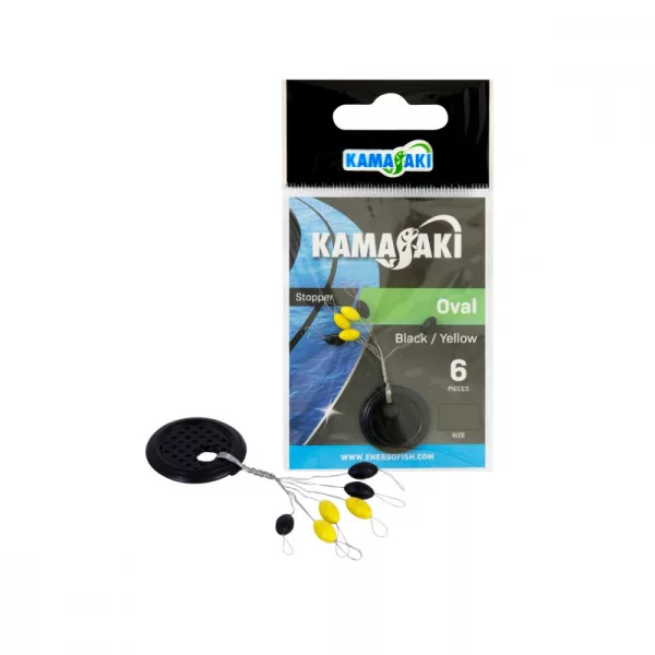 Stopper Kamasaki Ovale Noir/Jaune S