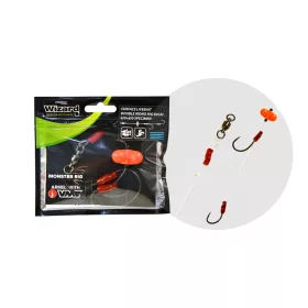   Wizard Monster Surface Livebait Double Mono Rig 6/0+8/0 Specimen 80cm Bas de ligne monofil double hameçon